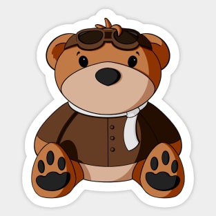Aviator Teddy Bear Sticker